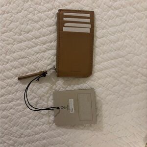 All Saints Brown Leather Card Wallet